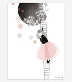 MUM OF LOVE - Cartaz para crianças - Bailarina e lua