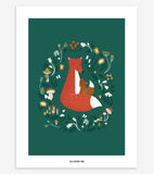 FOREST HAPPINESS - Cartaz para crianças - Família Fox