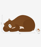 FOREST HAPPINESS - Autocolante grande - Urso adormecido