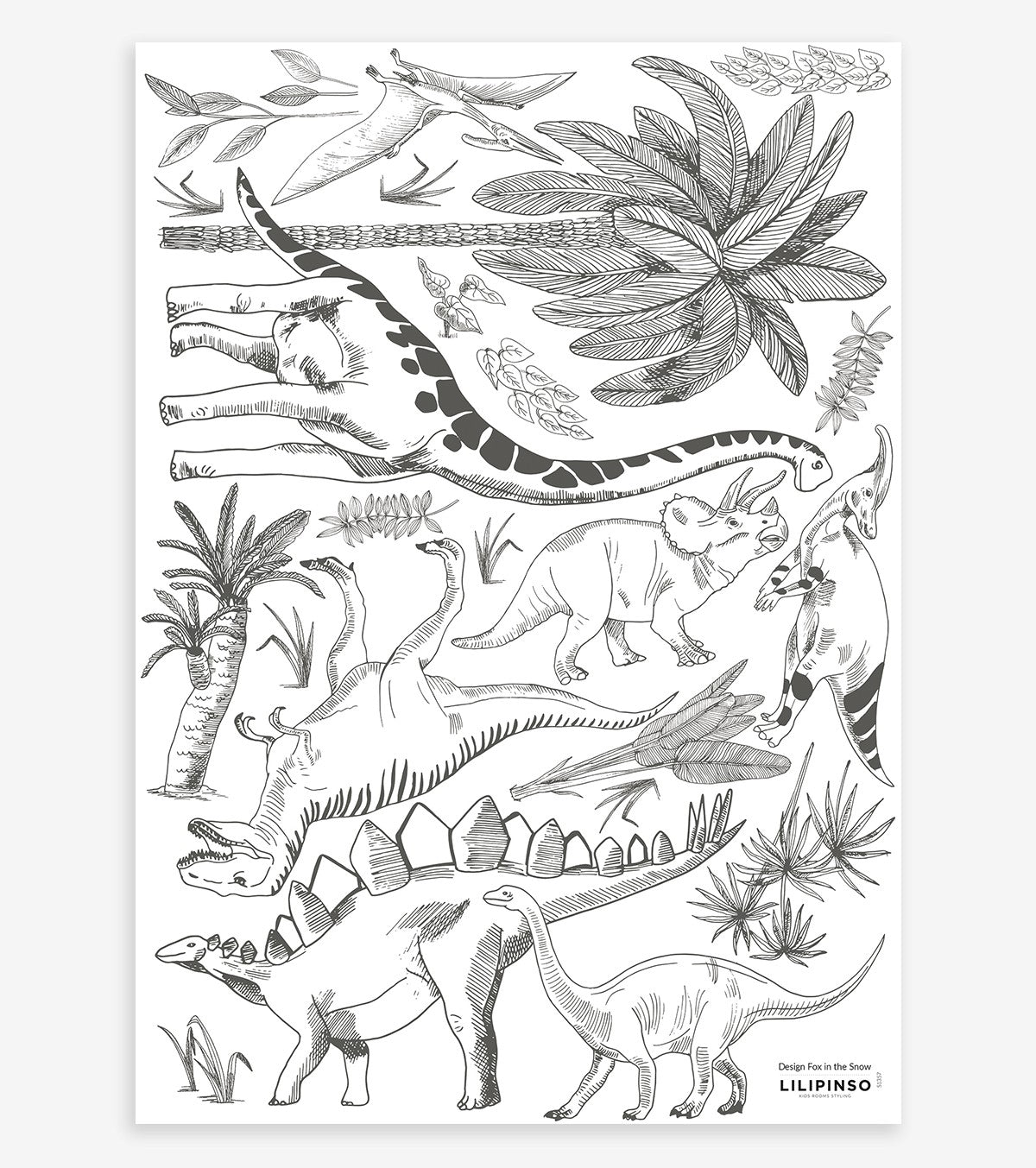 DINOSAURUS - Autocolantes de parede - Dinossauros e plantas