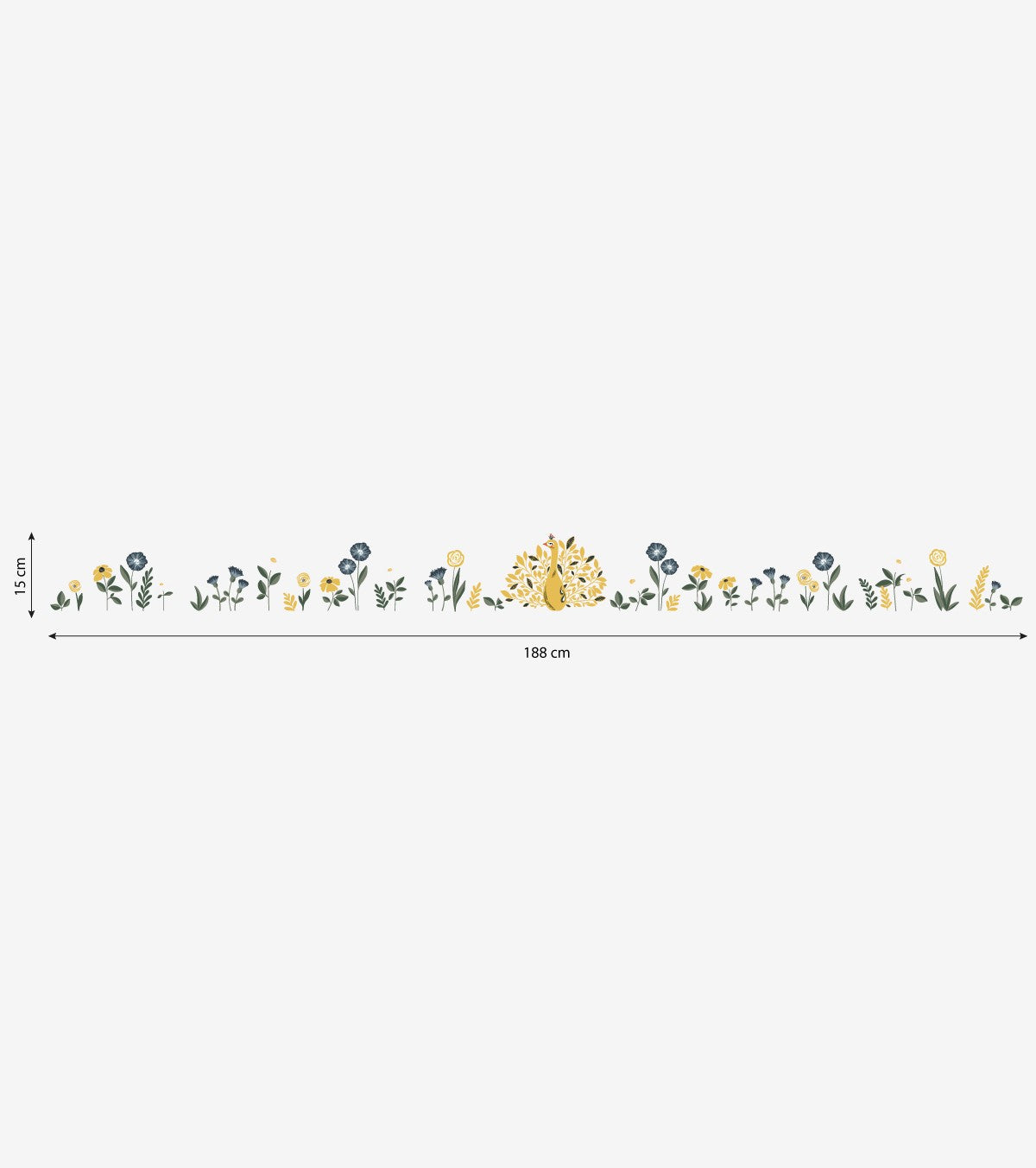 FLORAL PEACOCK - Autocolantes de parede - Pavão e flores