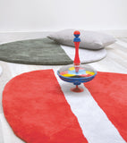 STONE - Tapete para crianças - Pebble (vermelho e cinzento)