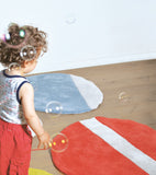 STONE - Tapete para crianças - Pebble (vermelho e cinzento)