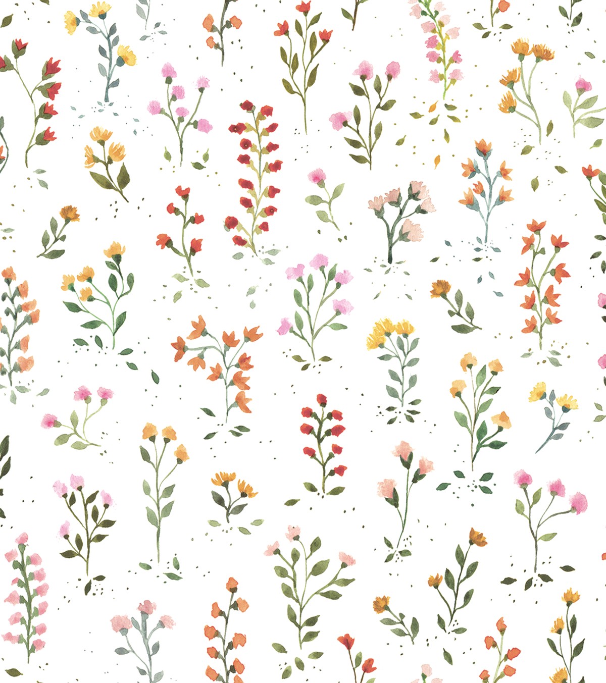QUEYRAN - Papel de parede para crianças - Motivo de herbário de flores
