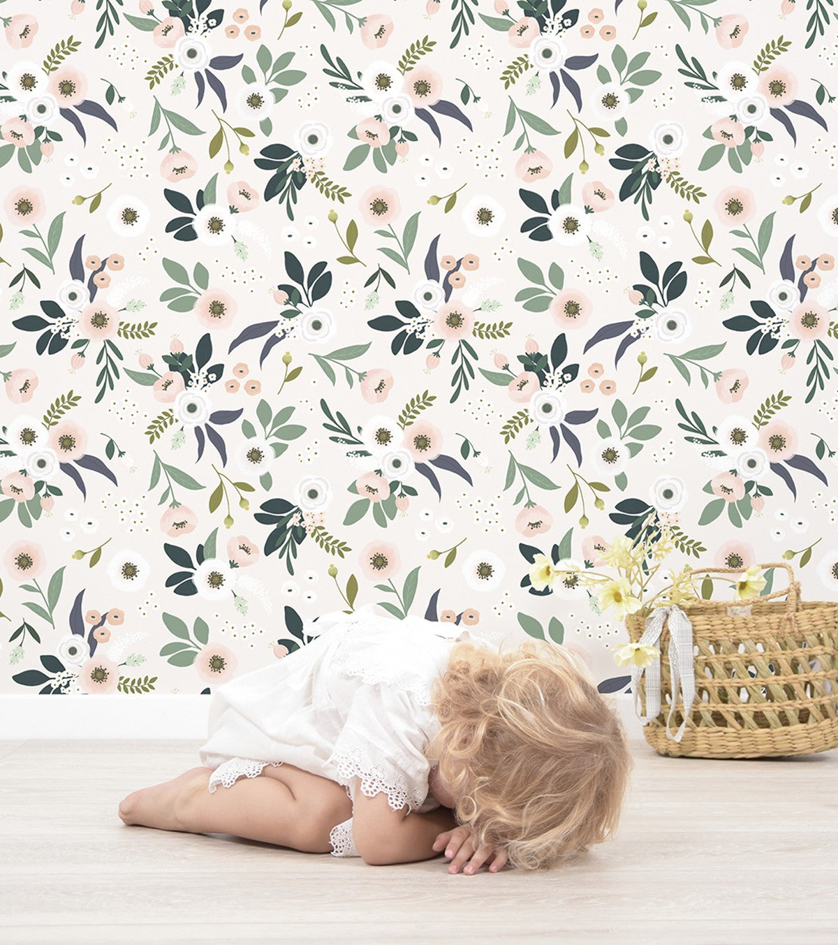 WONDERLAND - Papel de parede para crianças - Motivo floral Anémona