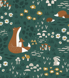 FOREST HAPPINESS - Papel de parede infantil - Motivo de animais da floresta