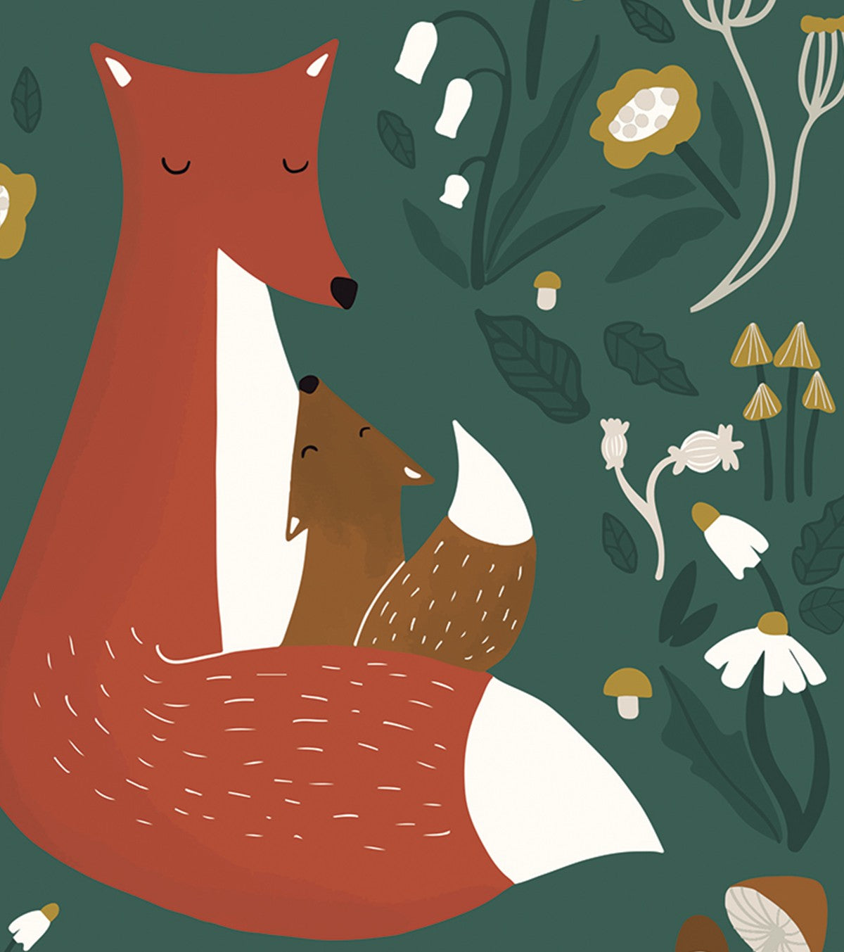 FOREST HAPPINESS - Cartaz para crianças - Família Fox
