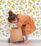 LOUISE - Papel de parede para crianças - Motivo limão