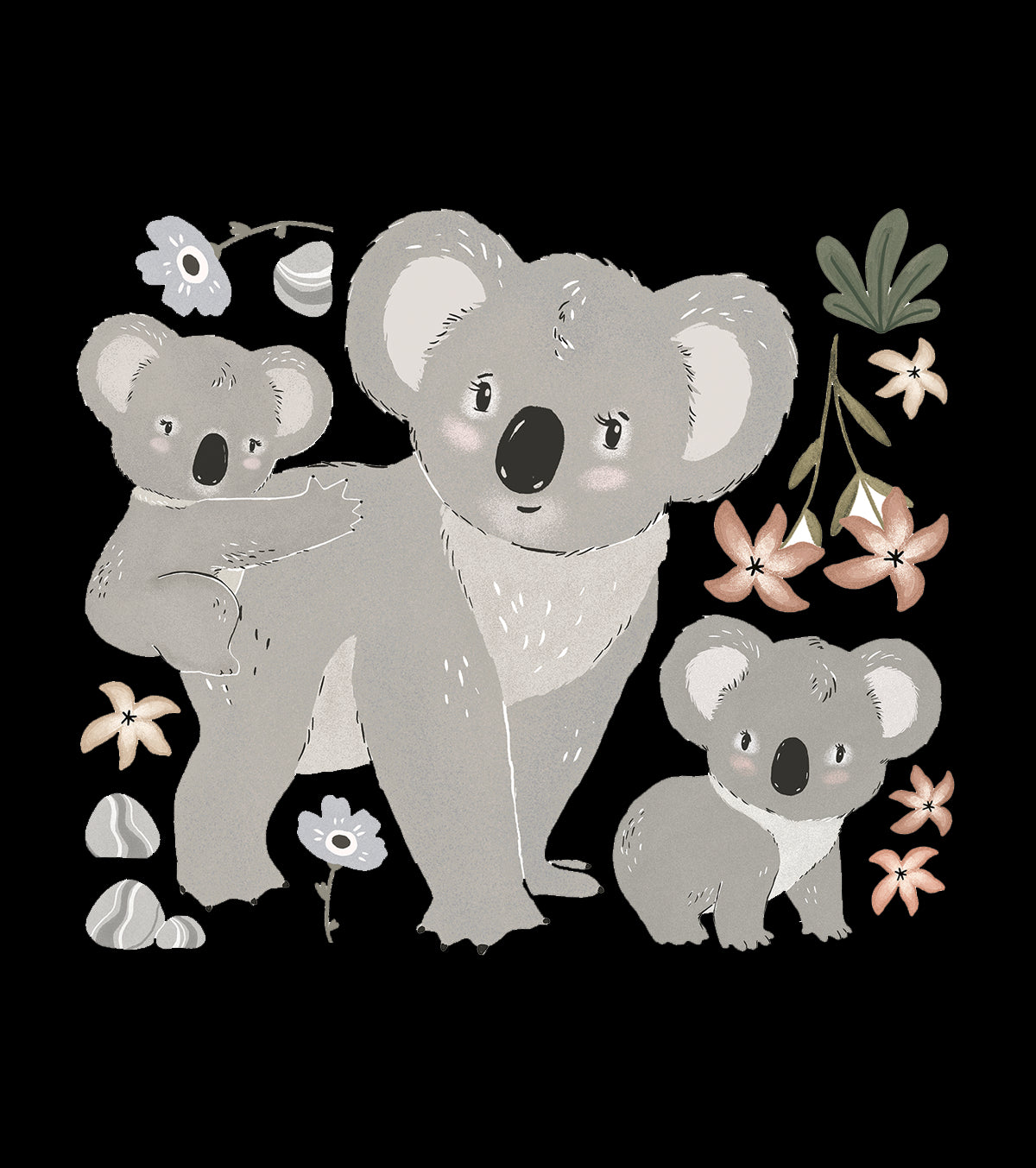 LILYDALE - Autocolante grande - Família Koala