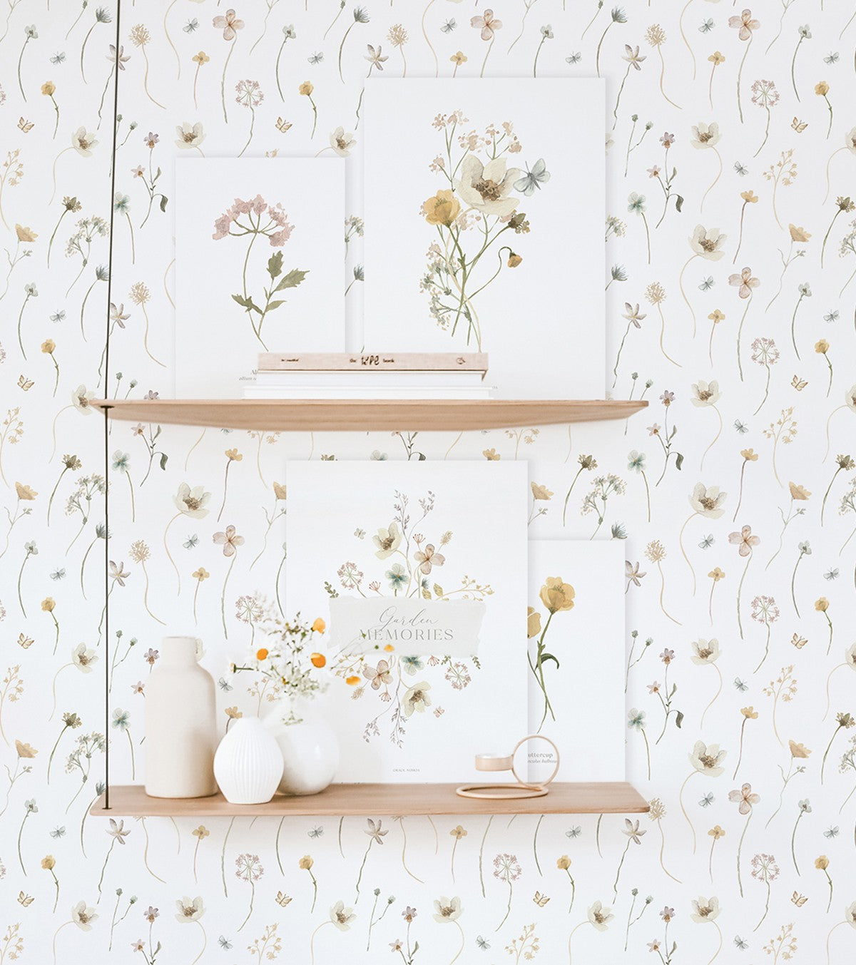 MADEMOISELLE - Papel de parede para crianças - Motivo flores de maio