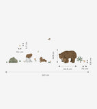 KHARU - Autocolantes de parede - A família dos ursos