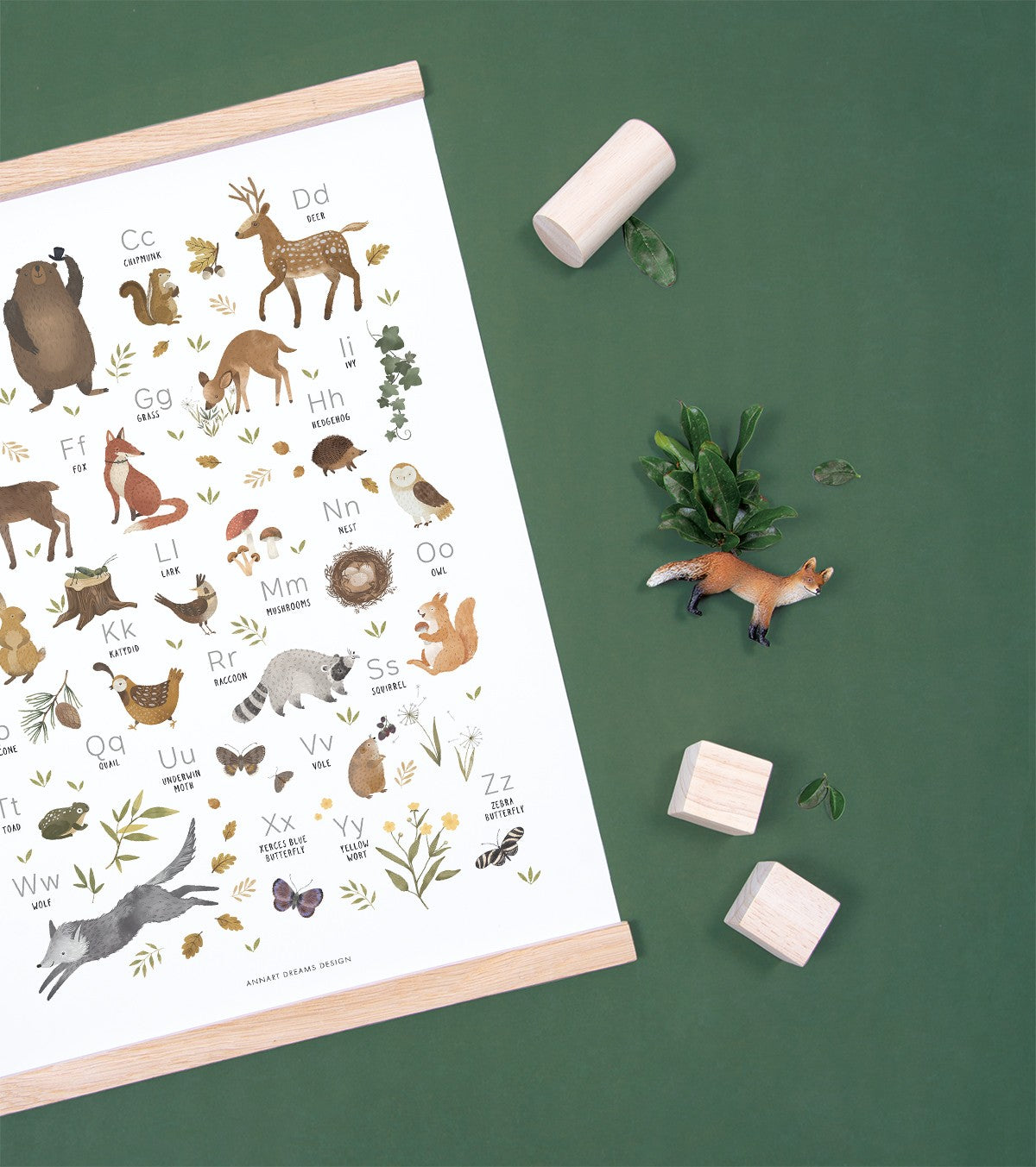 NORWOOD - Cartaz para crianças - Animais da floresta ABC